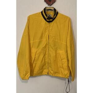 Cutter Buck Mens XL Yellow Zip-Up Adjustable-Waist Polyester Jacket! A5827
